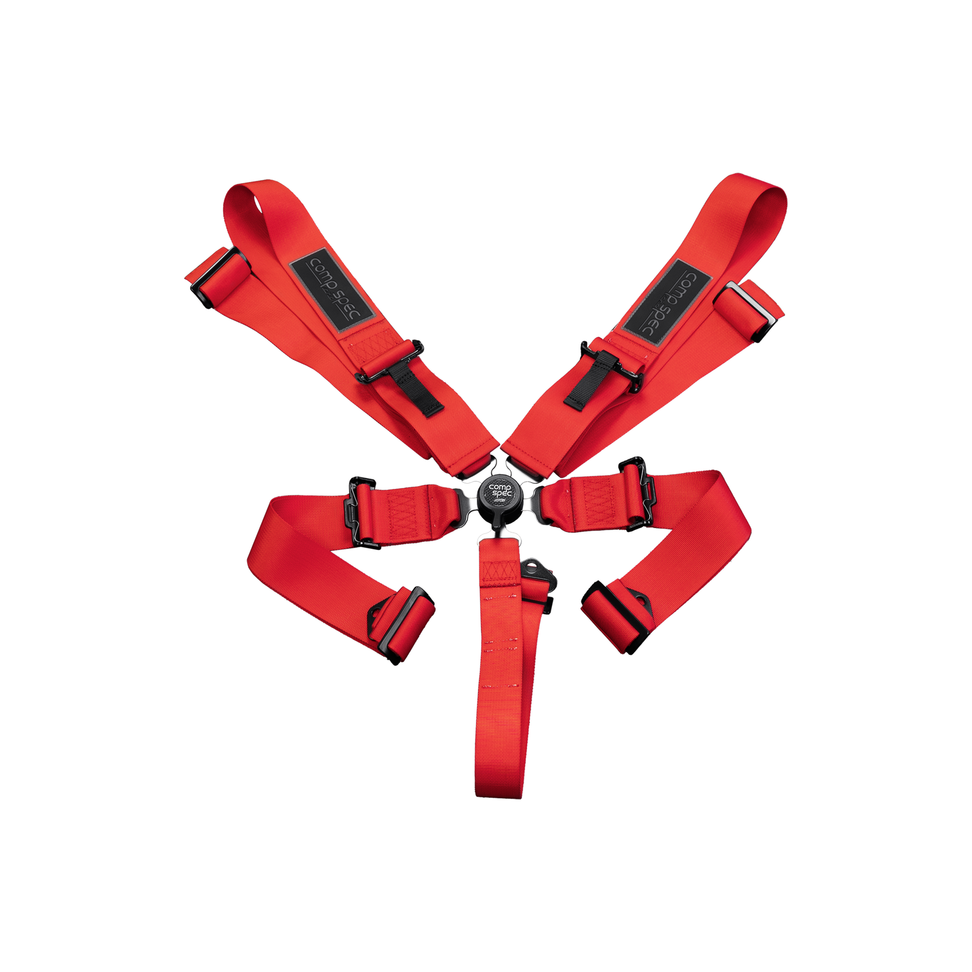 SFI Certified 5-Point Racing Harness - Red, Camlock, For F1/F2/STR Style Seats
