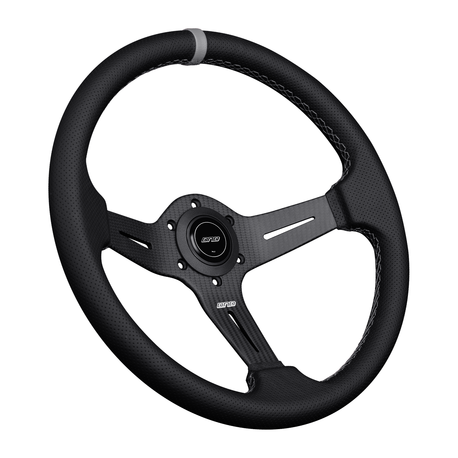 Carbon Fiber Perforated Leather Race Wheel