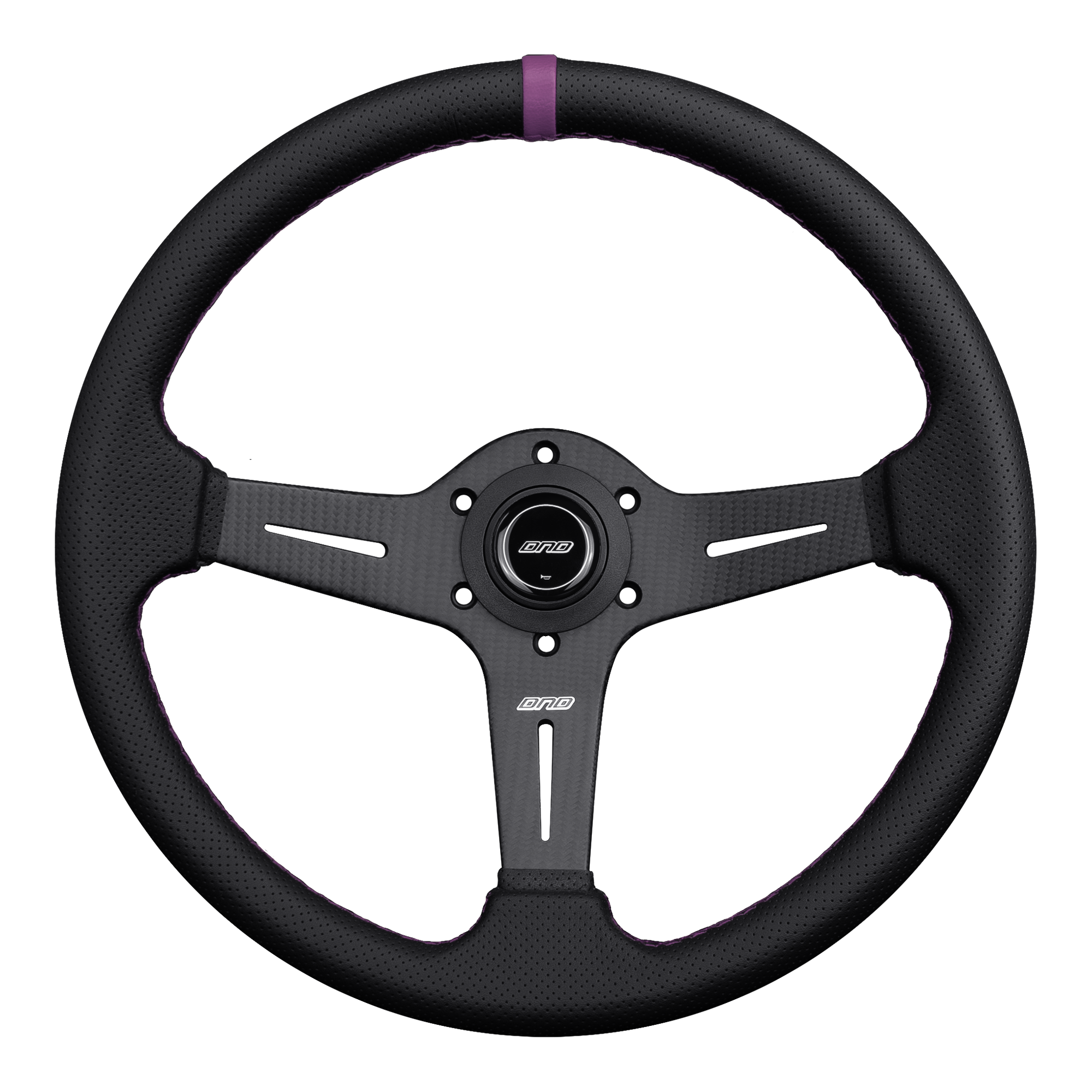Carbon Fiber Perforated Leather Race Wheel