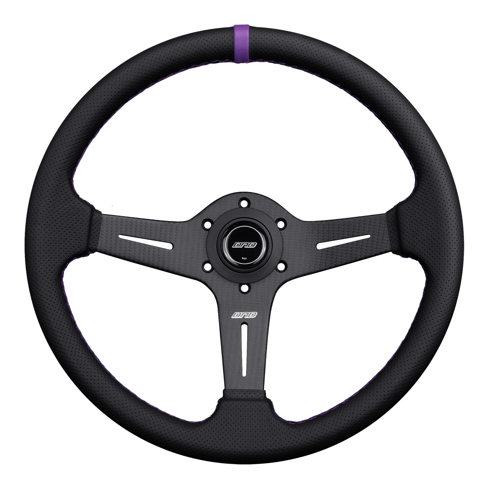 Carbon Fiber Perforated Leather Race Wheel