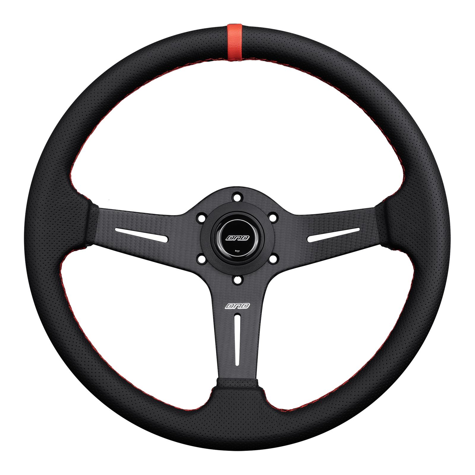 Carbon Fiber Perforated Leather Race Wheel