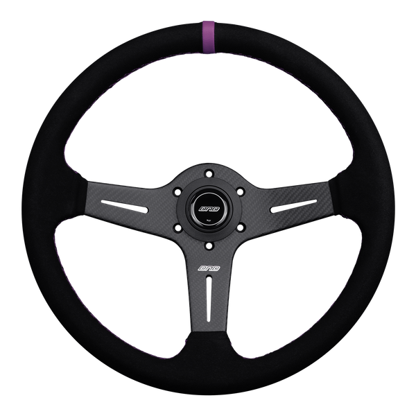 thumbnail image 2 of OMP Velocita Superleggero Suede Leather 350mm Diameter Steering Wheel Black 2 of 12